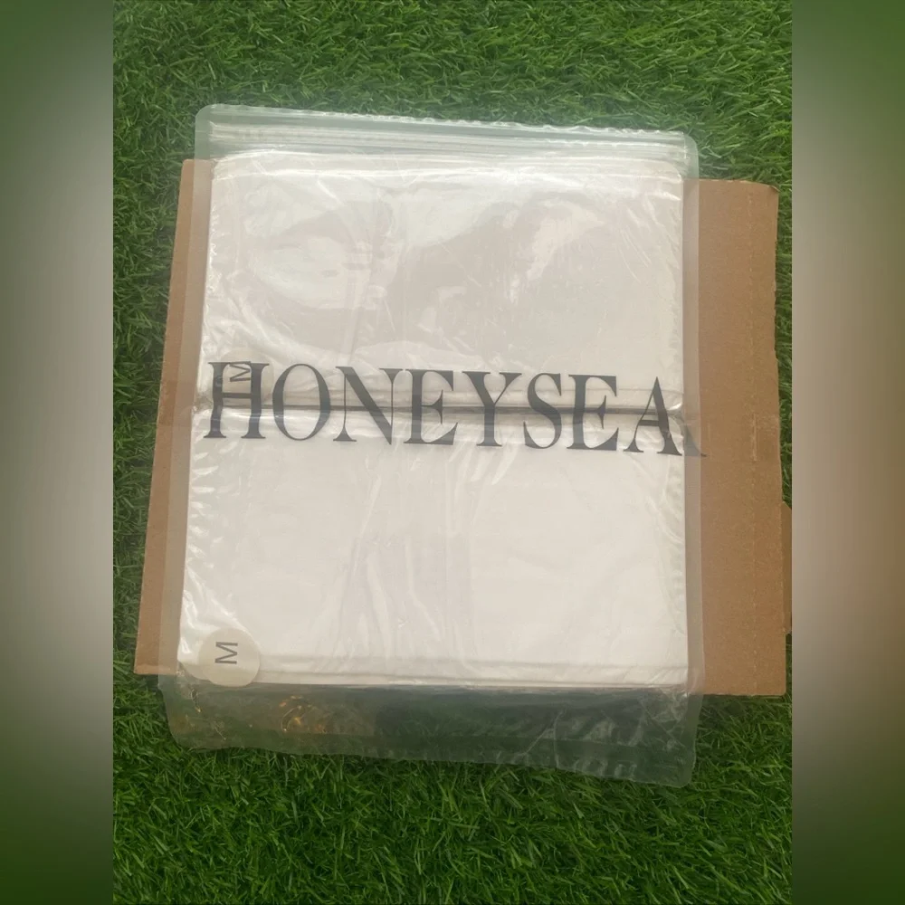 Honeysea Girls Ballet Dance Tights w/Ankle Support TWIN PACK Size M (8-10) White